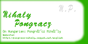 mihaly pongracz business card